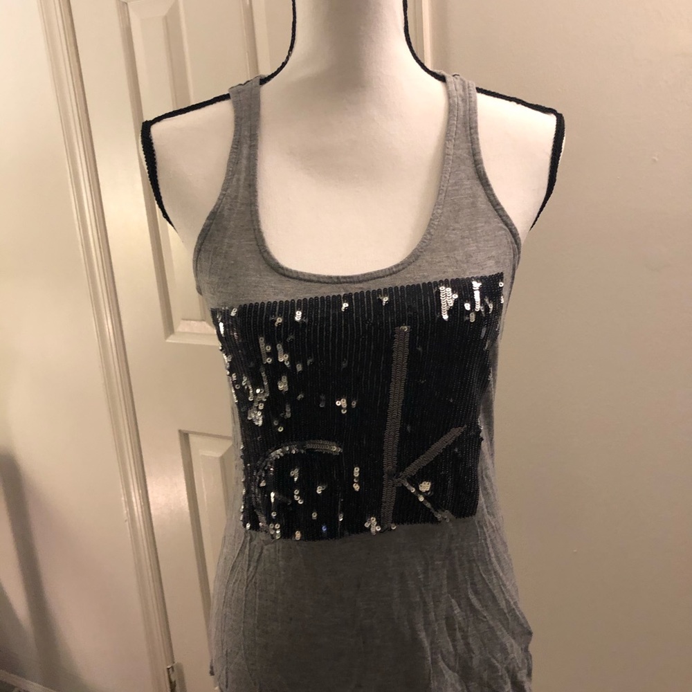 CK sequin tank top